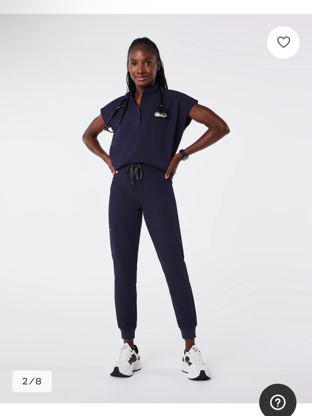 FIGS rafaela oversized scrub top and straight leg bottoms set. - Picture 2 of 5